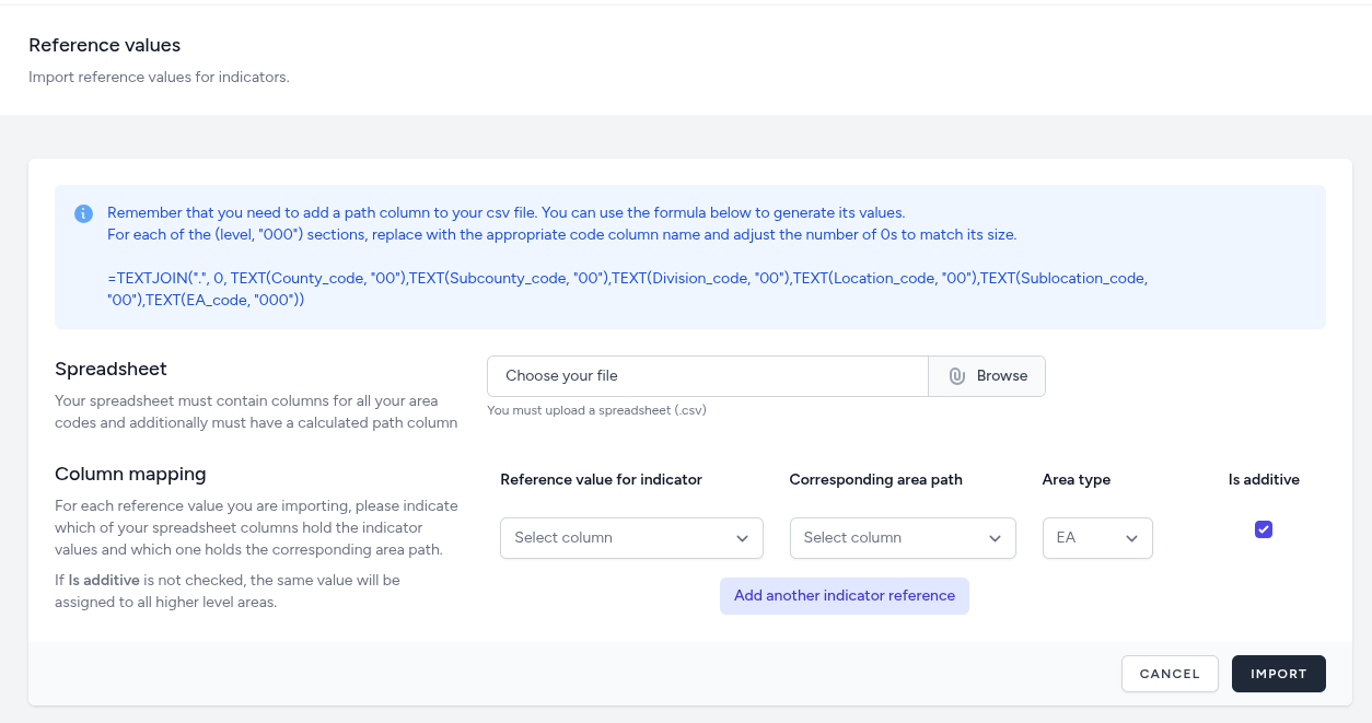 Reference Values Import