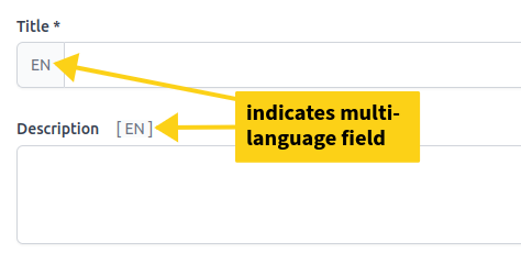 Multilingual fields