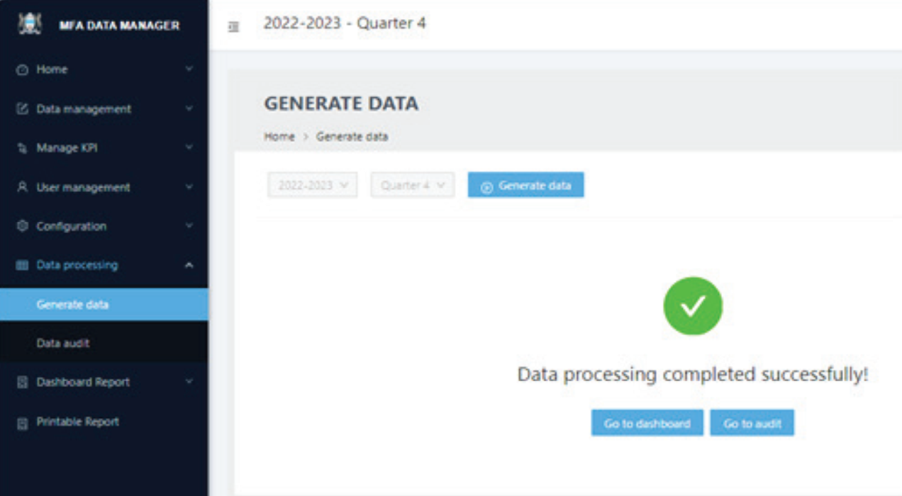 Generating Data Confirmation Page
